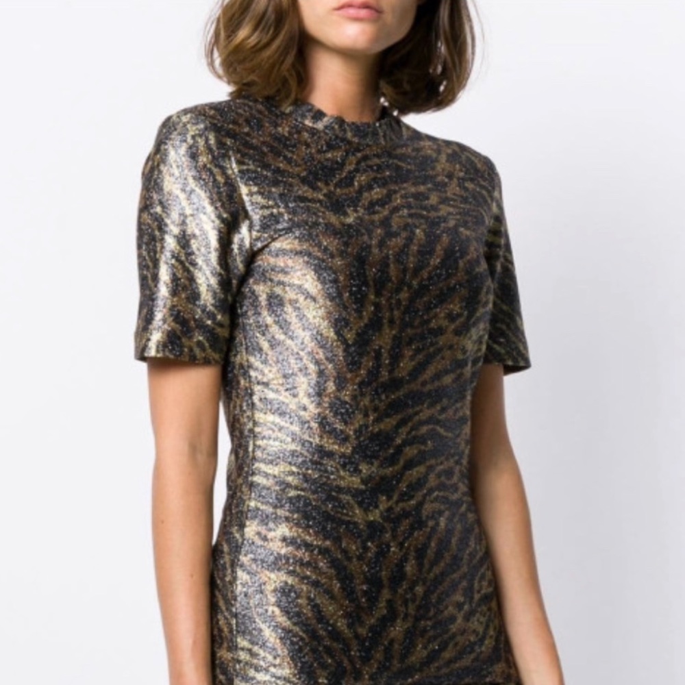 Ganni Metallic Jersey Shirt